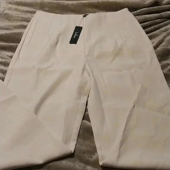 Lulus Wide Leg Trousers Size XL Beige - Picture 1 of 9